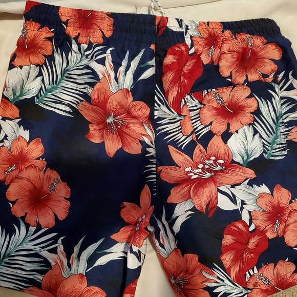 SSLR Men's Collection Swim Trunks, Navy/Red - Picture 2 of 3
